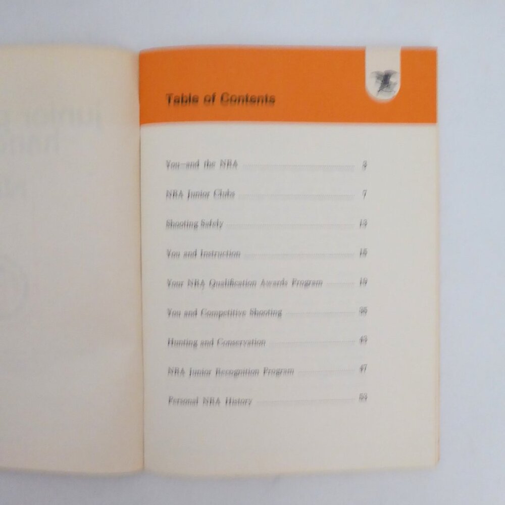 NEW VINTAGE 1971 NRA JUNIOR PROGRAM HANDBOOK SOFT COVER BOOK - Picture 4 of 11